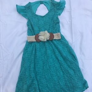 Dress with belt. Size 8